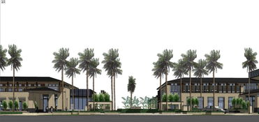 精品经典现代沿街商业街与步行街SU模型设计图下载及金鸡亭幼儿园模型资源解析